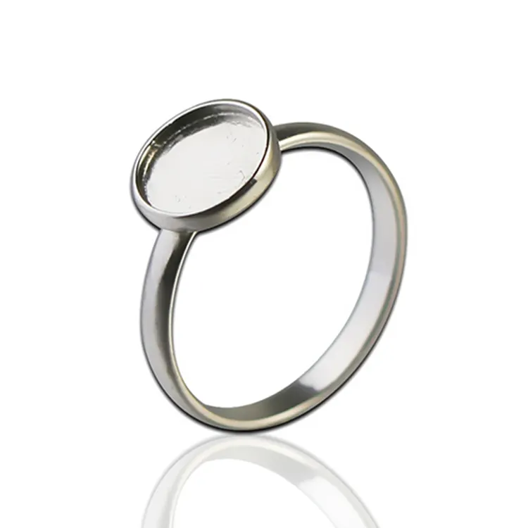 Groothandel 925 Sterling Zilveren Ring Leeg Voor Inlay