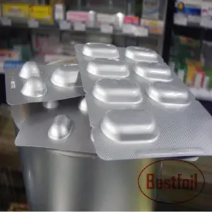 OPA/ALU/PVC Aluminium Aluminium Foil Sealing dengan Blister Lidding Foil untuk Obat