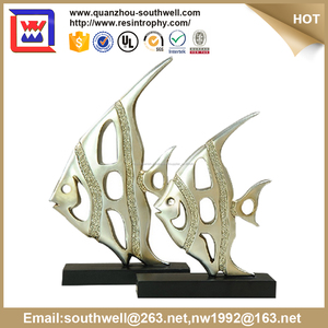 Pintado a mano Tropical Fish <span class=keywords><strong>Statue</strong></span> réplica y home decorativo fisn estatuas y polyresin peces tropic estatuas venta - Product Image 1