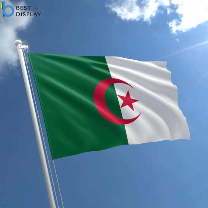 Bandiera Algeria Mantello 150x90 Cm - 100% Poliestere Per Tifosi - Foto 8