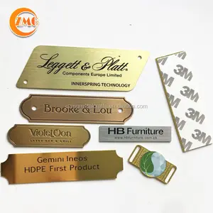 Best selling high grade custom texture engraved brass/stainless steel metal logo plate