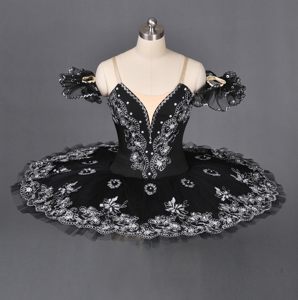 Women's Black Swan Classic Tutu Ballet Performance Wear - Stylish & Elegant  Stage Dance Costume for Adults