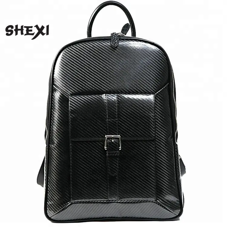 fashion luxury custom logo carbon fiber backpack back pack bag for ladies