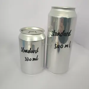 Personalizado OEM 250ml 330 ml 310ml 5000ml impresión blanca bebida de soda de energía lata delgada latas de cerveza de aluminio vacías en blanco en Asia con tapas