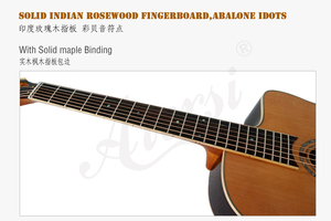 Aiersi chuyên nghiệp làm bằng tay gỗ rắn manouche dây thép GYPSY Jazz guitar cổ điển bluegrass nhạc cụ (gp03t) - Product Image 5