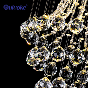 Candelabro LED grande montado en techo industrial moderno de cristal de Pakistán K9 - Product Image 4