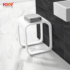 Tabouret de douche siège de bain blanc, Surface solide, de haute qualité livraison gratuite