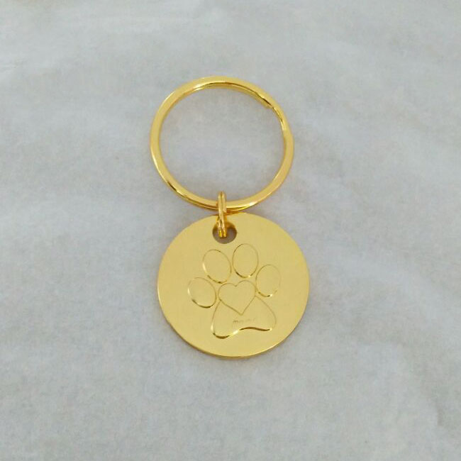 Пользовательский принт кошачьей лапы с гравировкой на задней стороне ошейник для кошек и собак ID подвесная бирка