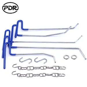 Super PDR Paint less Dent Removal Puller Spring Steel Tail Repair Set PDR Push Rods Tools