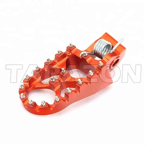 Orange billette moto pièces en aluminium usinées par commande numérique par ordinateur repose-pieds, repose-pieds pour KTM SX SX-F <span class=keywords><strong>SXF</strong></span> XC-F 125 250 <span class=keywords><strong>350</strong></span> 450 <span class=keywords><strong>2016</strong></span> - Product Image 1