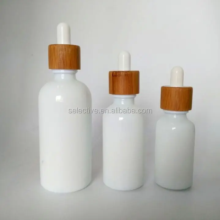 5Ml 10Ml 15Ml 20Ml 30Ml 50Ml Witte Bamboe Dropper Luxe Parfum Essentiële Olie Glas fles