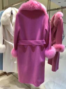 Cappotto Lungo in Lana con Collo in Vera Pelliccia di Volpe, Caldo per l'Inverno, Vendita all'Ingrosso - Product Image 4