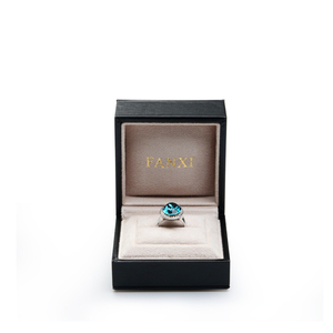 FANXI Logo Personalizzato di Alta Qualità Nero di Cuoio DELL'UNITÀ di elaborazione della Pelle Scamosciata Inserto Scatole Anello del Braccialetto Della Collana Confezione Regalo Contenitore di Monili di Plastica