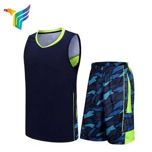 2018 latest custom color combination sleeveless basketball jersey set for company or club - Product Image 3