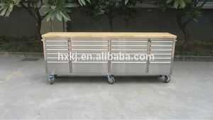 HYXION 96Inch Thép Không Gỉ Công Cụ Ngực/Con Lăn Tủ Với 24 Ngăn Kéo/Thép Không Gỉ - Product Image 4