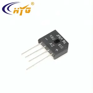 Ponte raddrizzatore a diodi attraverso il foro 4-pin KBU804 Monofase 8A 400 v Piatto Raddrizzatori A Ponte KBU804