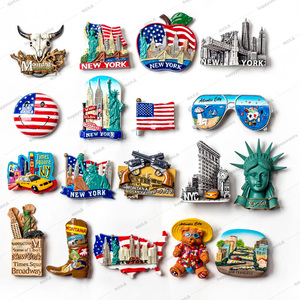 Alta Qualidade EUA Turismo 3D <span class=keywords><strong>New</strong></span> <span class=keywords><strong>York</strong></span> Chaveiro Lembranças Imãs De Geladeira Atacado Personalizado Resina Acrílico Frigorífico Ímã