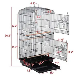 Mini <span class=keywords><strong>Cage</strong></span> pour les oiseaux, deux portes disponibles - Product Image 1