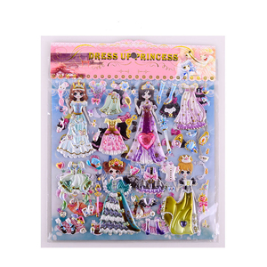 Myway 3D spugna schiuma principessa <span class=keywords><strong>personaggi</strong></span> dei cartoni animati adesivi personalizzati fai da te ragazze vestono adesivi - Product Image 2