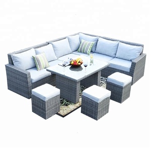 Modern Weather-Resistant PE Wicker <strong>Rattan</strong> Modular Outdoor Garden <strong>Corner</strong> Sofa <strong>Set</strong> for Hotel Villa &amp; Park Use - Product Image 1
