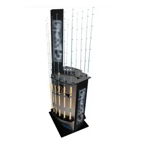 Shop Shelves And Display Stand Shop Retail Floor Standing Wooden Display Rack Shelf For Fishing Pole Rods