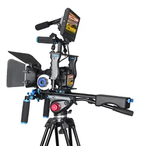 RD Professionelle schulter halter kamera käfig video kamera stabilisator unterstützung käfig/matte box/ follow focus für canon kamera