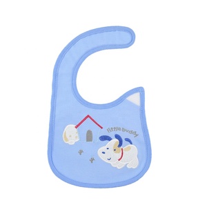Nuevo lindo diseño de dibujos animados de algodón 100% impermeable adulto babero del bebé