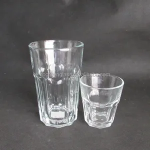 كأس زجاجي مستدير بسعر الجملة لشرب عصير المياه