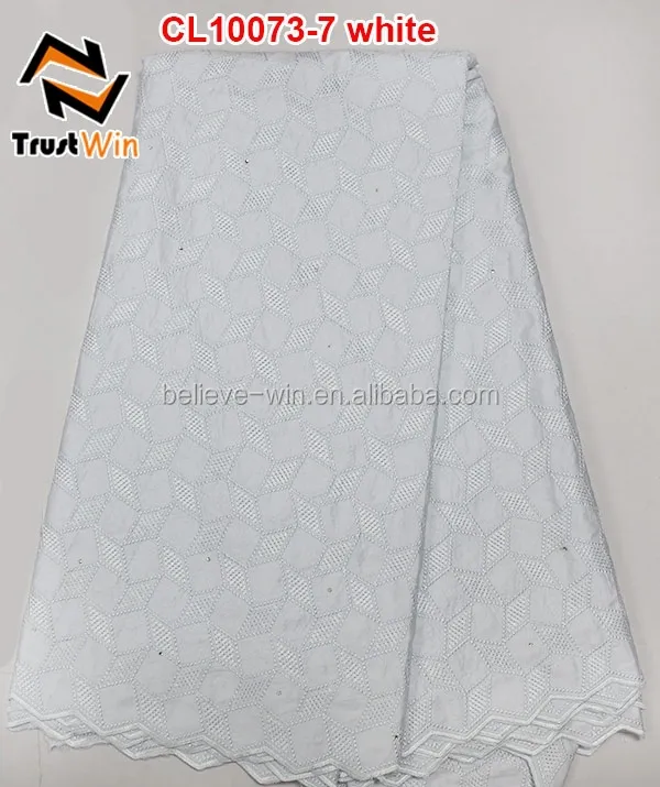 swiss voile polish cotton lace white of CL10073 white