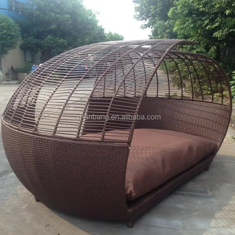 Heißer Verkauf Allwetter Wicker Rattan Pool Side Sunbed Lounge Möbel Gartenmöbel