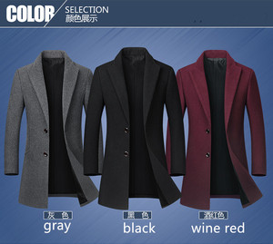 2018 <strong>Classic</strong> <strong>Men's</strong> <strong>Wool</strong> Overcoat Warm Winter Long <strong>Mens</strong> Trench <strong>Coat</strong>