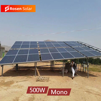 Rosen simple 500watt Mono 550w 600w 700 W 450 Watt panneau solaire prix inde 12v 48v