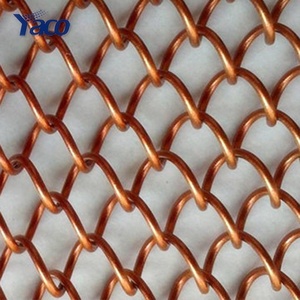 Popular Flexible Painting Golden / Green Color Aluminum Wire Metal <strong>Mesh</strong> Decorative Chain Link Curtain Wire <strong>Mesh</strong> - Product Image 3