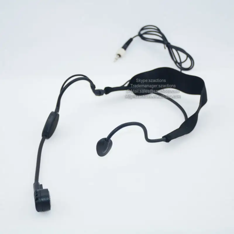 Onzichtbare Kleine Zwarte Headset Microfoon Urltra Light Hoofdband Draadloze Microfoon Voor Nhf Draadloze Systeem