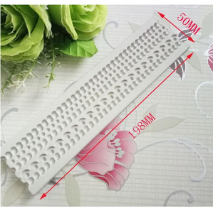 كعكة أداة حبة اللؤلؤ الدانتيل الحدود قالب من السيليكون العفن كعكة الزفاف فندان كعكة تزيين قوالب الطين - Product Image 3