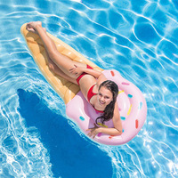 Nhà Máy Bán Buôn Hot Bán Đồ Chơi Bãi Biển Thân Thiện Với Môi PVC Chất Lượng Hàng Đầu Intex 58757 Inflatable Icecream Hồ Bơi Nổi Cho Người Lớn