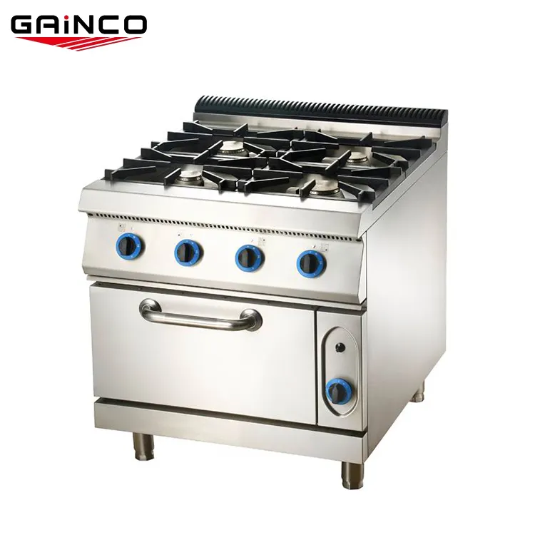 Gainco-cocina modular de 4 quemadores, cocina a gas con armario, precio comercial al por mayor