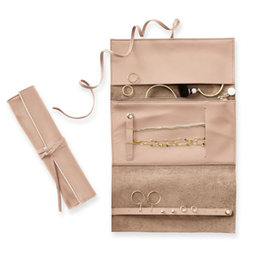 Genuine <strong>Leather</strong> Decorative Small <strong>Jewelry</strong> Roll Pouch Jewellry Organizer Packaging Box <strong>Jewelry</strong> <strong>Travel</strong> <strong>Case</strong> - Product Image 3