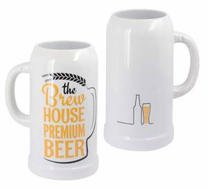 แก้วเบียร์เซรามิกสีขาวขนาด 1 ลิตร แบบพิมพ์ลายส่วนตัว พร้อมเคลือบ <span class=keywords><strong>Orca</strong></span> แก้วเบียร์ขนาดใหญ่ - Product Image 2