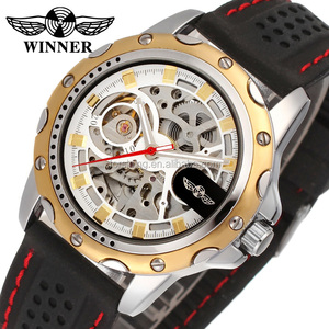 Montres squelette de haute qualité à prix d'usine en vente chaude avec mouvement automatique et bracelet en silicone - Product Image 2