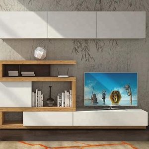 Hangzhou Vermont — laque blanche brillante 2018, support de TV moderne avec étagères en bois de cerise - Product Image 3