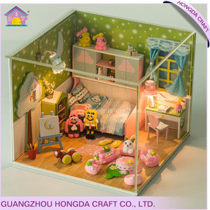 Casa <span class=keywords><strong>de</strong></span> Muñecas en Miniatura <span class=keywords><strong>de</strong></span> Madera, <span class=keywords><strong>Cabañas</strong></span> <span class=keywords><strong>de</strong></span> Madera para Niños, Precio <span class=keywords><strong>de</strong></span> Fábrica - Product Image 2