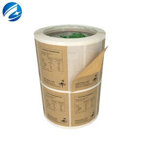 Zwart Afdrukken <span class=keywords><strong>Custom</strong></span> Logo Adhesive Product Bruin Kraftpapier <span class=keywords><strong>Sticker</strong></span> Labels