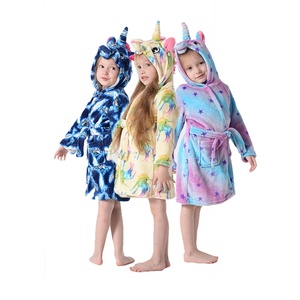 Whole Sale Flannel Girls <strong>Children</strong> Kids Fleece Soft Warm Sleepwear Bathrobe Robe Dressing Gown