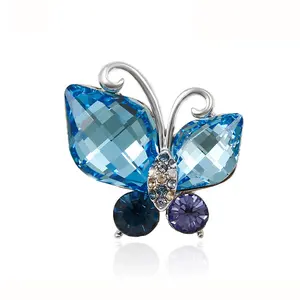 00064-xuping fashion jewelry Crystals , colorful butterfly brooch, crystal Brooch