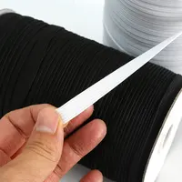 Correa plana de poliéster personalizada de alta calidad para libro, banda elástica trenzada para ropa