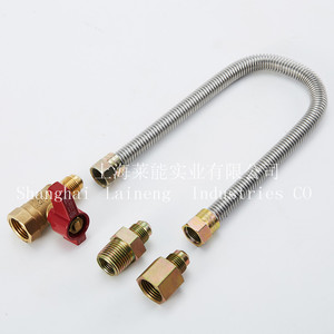 Connecteur de gaz en métal en acier inoxydable approuvé CSA OD5/8 <span class=keywords><strong>pour</strong></span> <span class=keywords><strong>tube</strong></span> de gaz de conduite de gaz LP - Product Image 4
