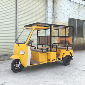 Triciclo eléctrico con Rickshaw para adultos, vehículo móvil de 3 ruedas con Tuk para 6-7 pasajeros, movilidad automática, OEM - Product Image 5