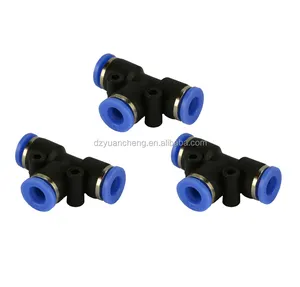 PE Union Tee T-type plastic pipe connector and pneumatic fitting Quick connect fitting