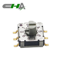 CHA RC 7*7mm série 10 positions trou traversant mini interrupteur rotatif Dip avec hauteur en option